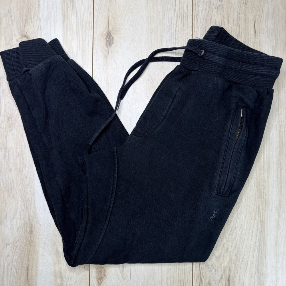 KSUBI Velour Sweatpants Mens Size XL Thick Jogger Navy Blue Embroidered Logo